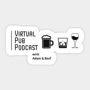 Virtual Pub Podcast Dark Logo Sticker